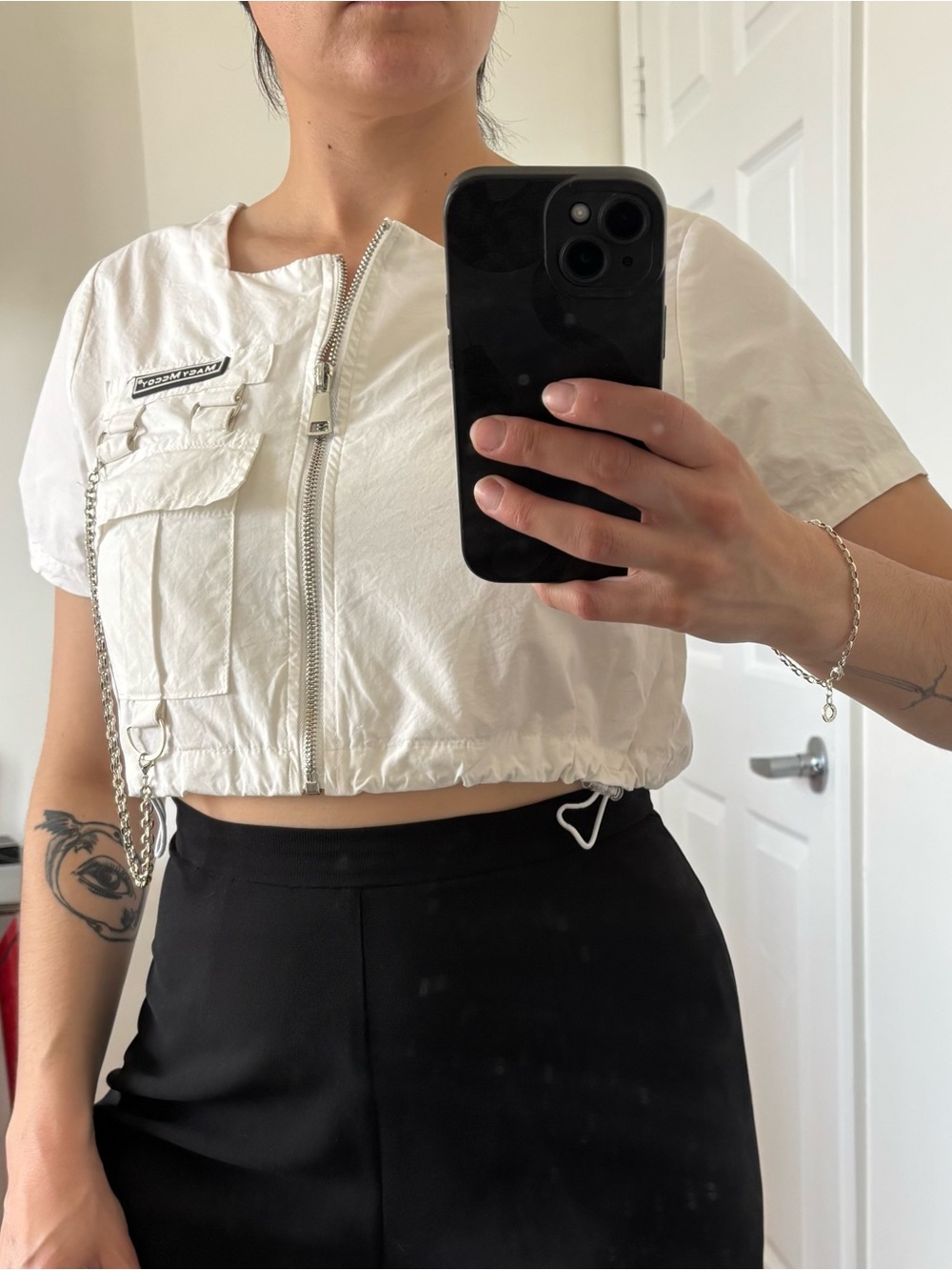 Macy McCoy cropped zip-up top
